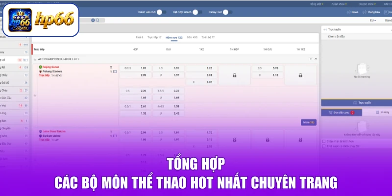 Thể Thao HP66 2 Tổng hợp các bộ môn thể thao hot nhất chuyên trang