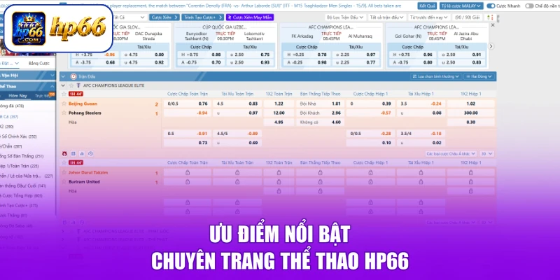 Thể Thao HP66 1 Ưu điểm nổi bật chuyên trang thể thao HP66
